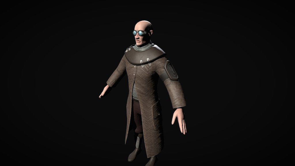 Sci-fi character - Scientist - 3D model by John Keane (@johnkeane) 3d model