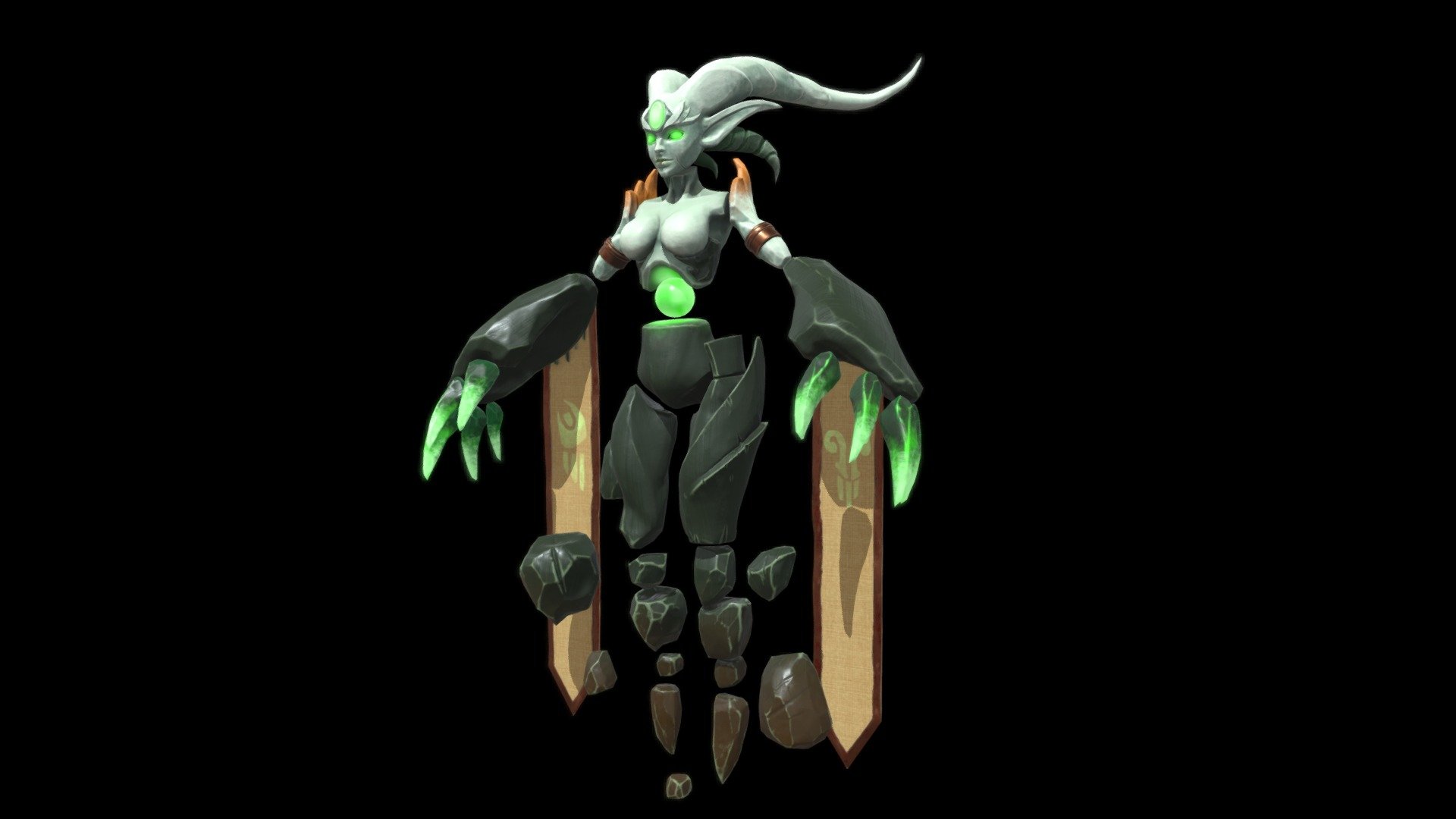 Model based on concept 
https://www.artstation.com/artwork/mRmz9
continue practice
i hope you will enjoy - Stone Elemental - 3D model by verm_9 3d model