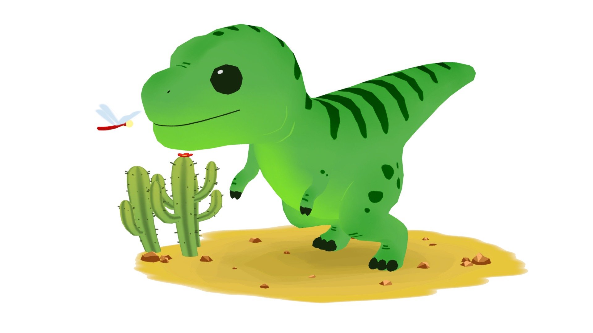 A little dinosaur watching a dragonfly&hellip;

Hope you like him : ) - Trex - 3D model by Arey (@reynaldo.hermanto) 3d model