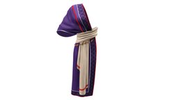 Female Tribal Half Dress With Sash Belt modern, princess, half, tribal, fashion, purple, girls, clothes, with, ottoman, coat, realistic, real, belt, womens, robe, asymmetric, wear, fictional, avant-garde, toga, caftan, kaftan, character, pbr, low, poly, sci-fi, futuristic, female, fantasy, sash, harem