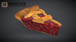 RhubarbPiePiece gamereadyasset, 3dgameasset, bricks3dstudio, vietnam3dartoutsource, rhubarbpiepiece, rhubarbpiepiece3dmodel, rhubarbpiepiece3dasset, rhubarbpiepiecegameready, gamereadyrhubarbpiepiece