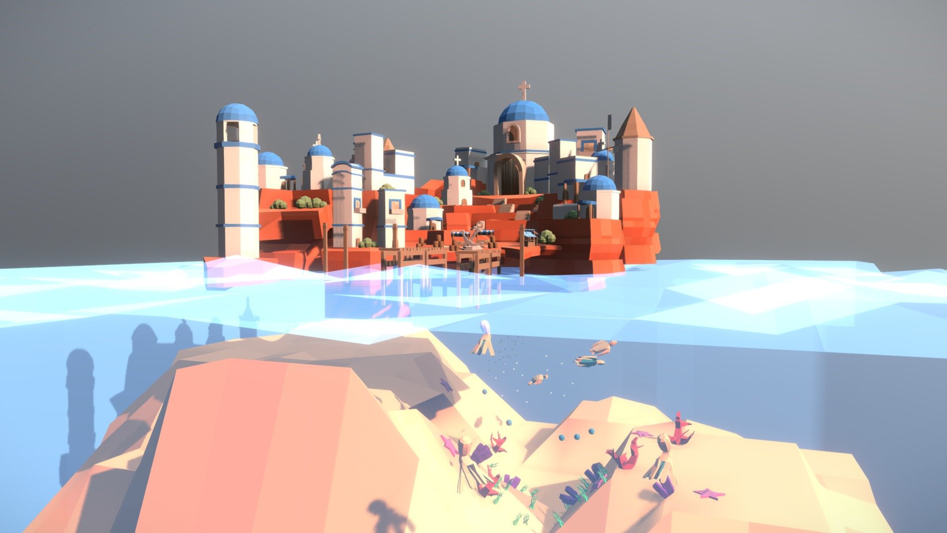 My first competition is finished, this is my scene ready for be used. Under water there is fishhhhh

Thank's you all! - Greek Island - #MedievalFantasyScene - 3D model by Aresdex 3d model