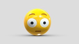 Apple Flushed Face face, set, apple, messenger, smart, pack, collection, icon, vr, ar, smartphone, android, ios, samsung, phone, print, logo, cellphone, facebook, emoticon, emotion, emoji, chatting, animoji, asset, game, 3d, low, poly, mobile, funny, emojis, memoji