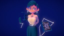 Sofia Sparknight cute, b3d, cosmic, sofia, ztitus, researcher, girl, blender3d, sparknight