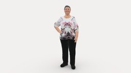 Old Woman 1222 people, clothes, dress, miniatures, realistic, old, woman, character, 3dprint, model