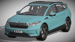 SKODA ENYAQ iV iv, wheel, green, rim, modern, power, suv, european, drive, 4x4, urban, battery, hatchback, family, realistic, czech, skoda, crossover, contemporary, ecologic, progressive, 2021, vehicle, design, car, electric, 2022, enyaq