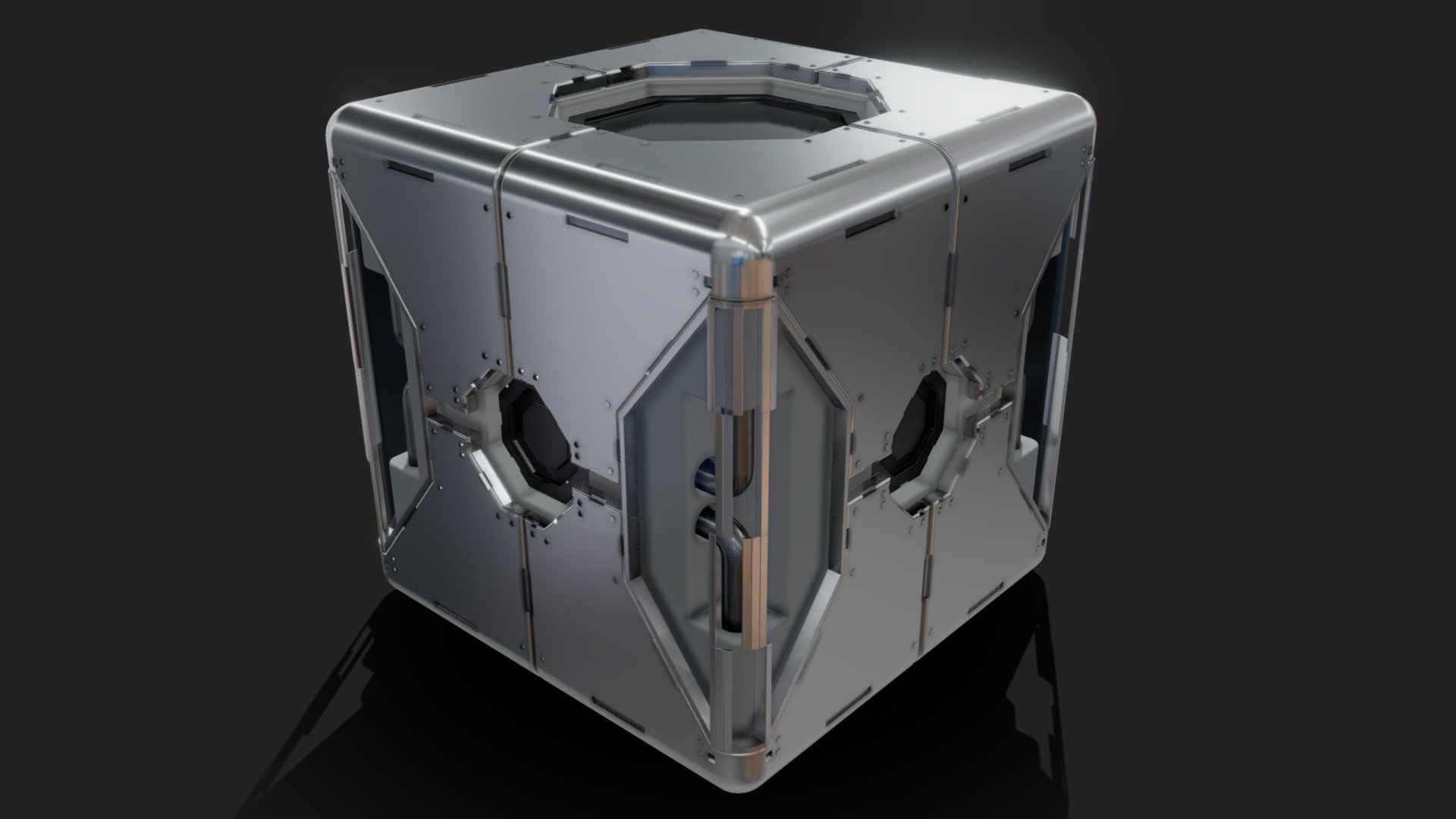 Scifi Cube 4 - Scifi Cube 4 - Buy Royalty Free 3D model by Giimann 3d model
