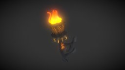 Torch lamp, torch, handpaint, handpainted, lighting, lowpoly, light