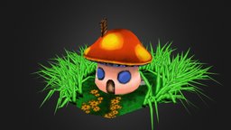 Mushroom House mushroom, game, model, house, environment