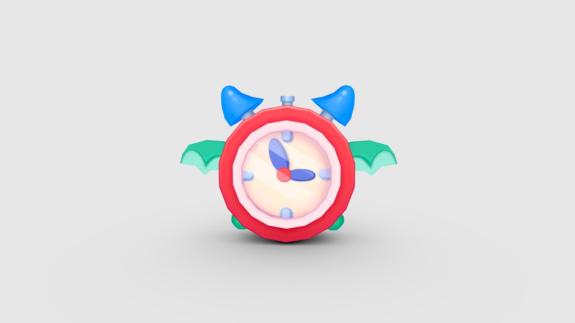 Cartoon alarm clock Low-poly 3D model - Cartoon alarm clock - 3D model by ler_cartoon (@lerrrrr) 3d model