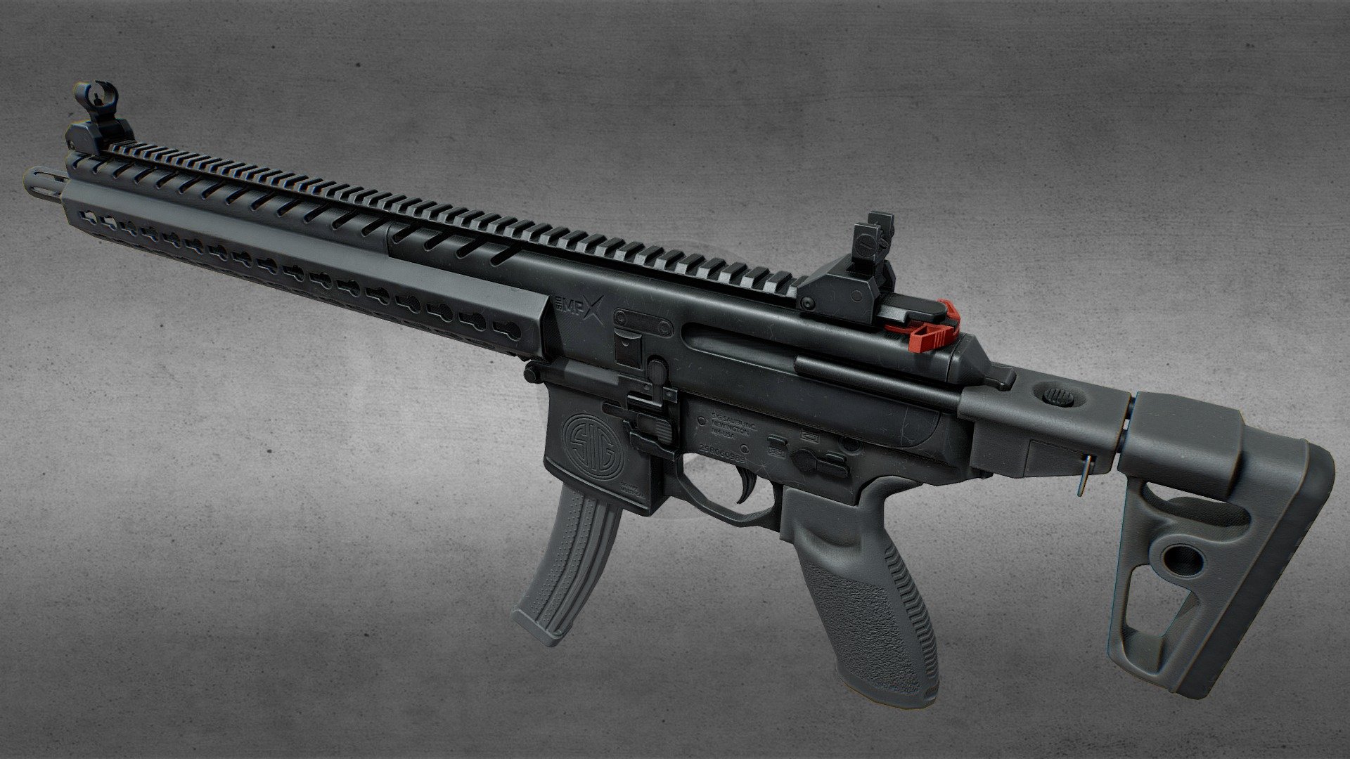 Sig MPX - MPX - Buy Royalty Free 3D model by dakotakimble 3d model