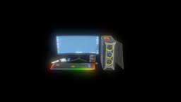 POLY computer constructor computer, card, hard, monitor, ram, motherboard, graphics, keyboard