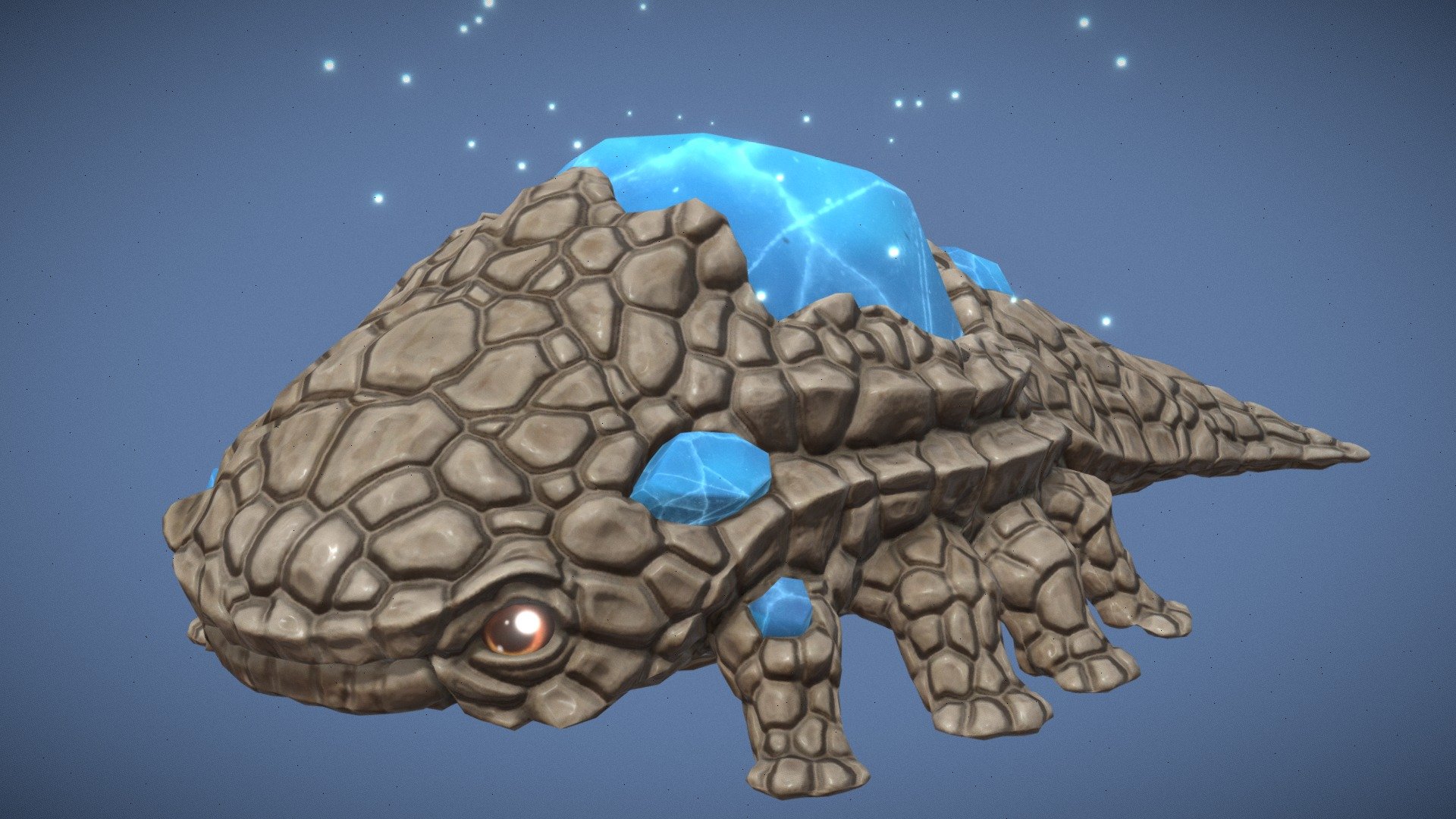 3D model of Crystal lizard from Dark Souls (1,2 and 3). Sculpted and animated in Blender, textures made in Substance painter and Blender 3d model
