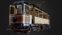 old worn tram train train, worn, rusted, old, tram, worn-out, tramway, worned