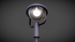 Street Light (5) High-Poly Version lamp, lantern, modern, exterior, high-poly, rounded, streetlight, high-poly-version, vis-all-3d, 3dhaupt, street-light, street-lamp, city-lamp, stadtlampe, strassenlaterne, strassenlicht