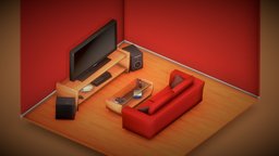 Room Corner Diorama room, corner, diorama, isometric, allegorithmic, substancepainter, substance, lowpoly