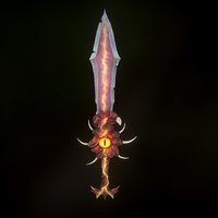 Animated Sword handpaintedtexture, lowpolygameasset, lowpoly, sword, handpainted-lowpoly