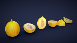 Stylized Honeydew Melon food, fruit, stand, tropical, prop, shopping, island, display, party, seed, eat, supermarket, fruits, props, sweet, tropic, honey, foods, melon, grocery, groceries, feast, foodcart, fruity, melons, seeds, stilised, honeydew, fruitbowl, grocerystore, fruit-basket, cartoon, asset, gameasset, stylized, fantasy, download, melone, grocery-store, "fruitstand", "tropicalfruit", "honeymelon"
