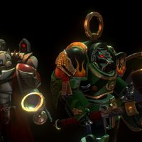 Salamander Terminator and Blood Angel Apothecary warhammer, videogame, substance, painter, game, 3d, art, gameart