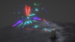 Projector gadget, portrait, portable, projection, projector, outdoor, unrealengine, playback, substancepainter, blender, technology
