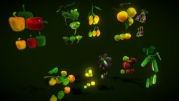 Collection Fruit Path7 fruit, prop, collection, vegetation, asset