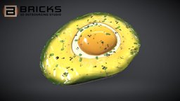 EggAvocadoBaked gamereadyasset, 3dgameasset, bricks3dstudio, vietnam3dartoutsource, eggavocadobaked, eggavocadobaked3dmodel, eggavocadobaked3dasset, eggavocadobakedgameready, gamereadyeggavocadobaked