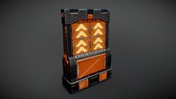 Generic Sci-Fi Barrier Wall lights, sci, fi, mechanical, prop, hard, surface, tech, barrier, neon, scifi, hardsurface, light, environment, wall