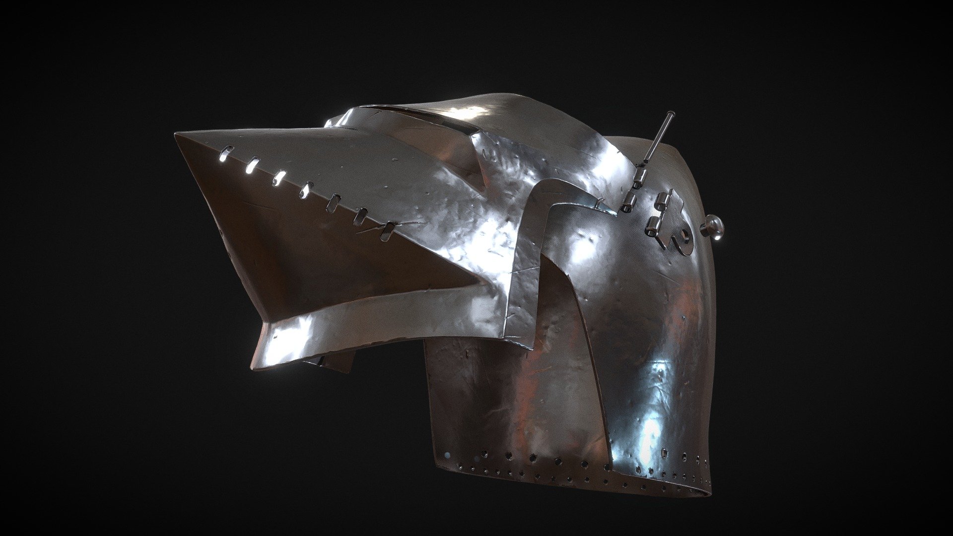 Cuts &amp; joints ready.


STL files attached.
Made in #Zbrush

Let me know if you have any requests.

Enjoy! - Bascinet-hundsgugel - 3D printing - Buy Royalty Free 3D model by Omassyx 3d model