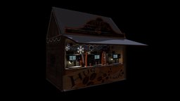 Christmas Coffeeshop Chalet tea, food, winter, coffee, ice, santa, cuisine, toys, architectural, snow, market, christmas, beverage, town, kitchen, claus, holidays, present, fair, presents, new-year, house, city, building, hot-drinks