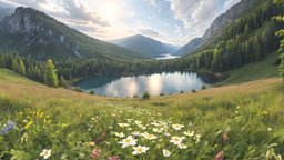 HDRI Meadow Landscape Panorama G trees, virtual, sky, landscape, forest, 360, lake, vr, water, panorama, equirectangular, nature, hdri, skybox, hdr, panoramic, backdrop, virtual-reality, skydome, hdrpano3d, createdwithai, skysphere