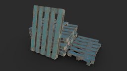 Euro Pallets Assets 02 storage, pallet, wooden, lod, transport, urban, industry, props, game-ready, unreal-engine, ue4, unrealengine4, game-asset, unity3d, asset, game, pbr, wood, industrial