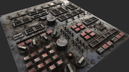 PBR Control Panel device, switch, button, prop, panel, pbr, hardsurface, technology, concept, industrial