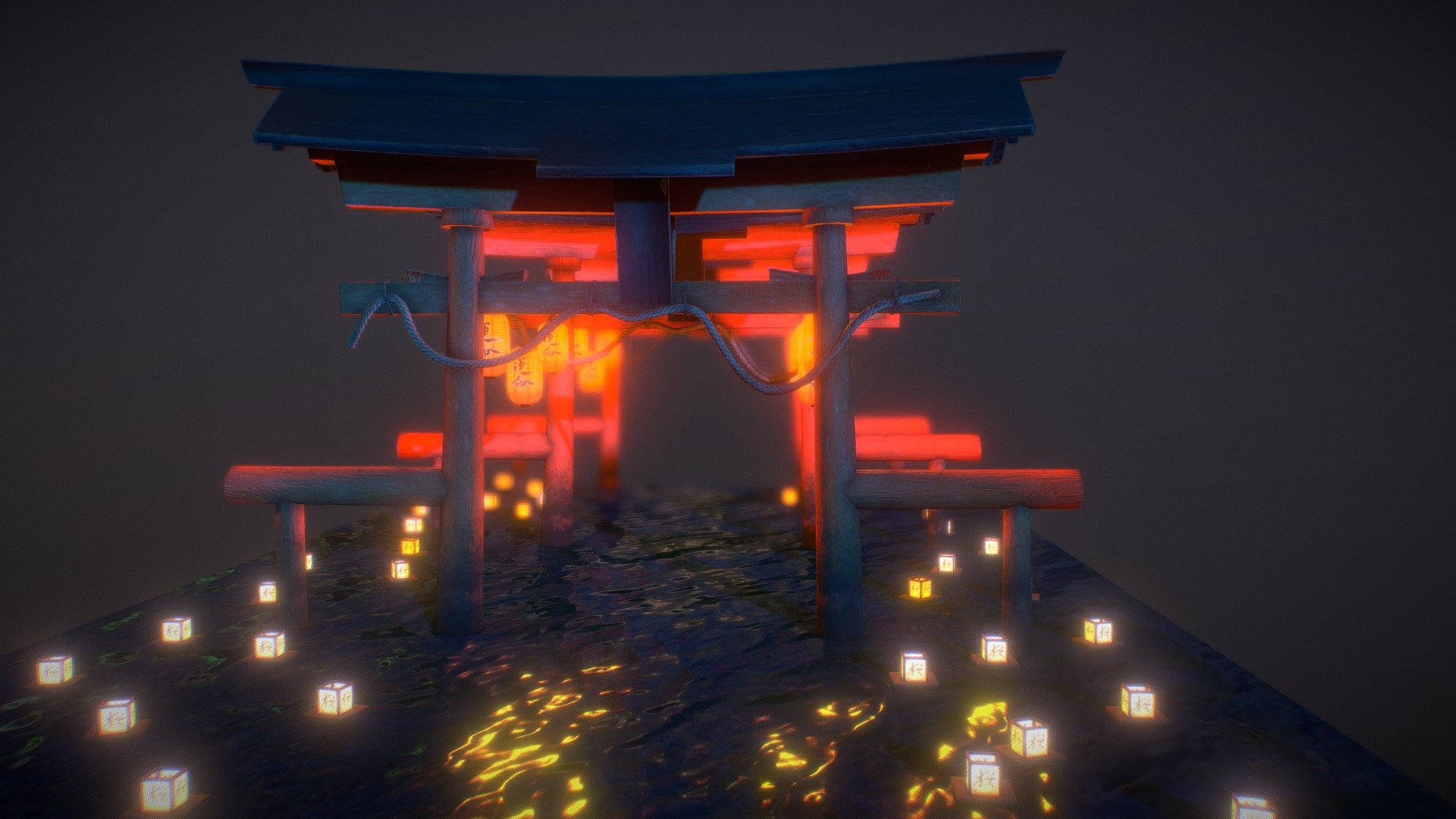 Paper Lantern:  LOD0: 1196 tris (636 verts) and LOD1 284 tris (156 verts)




Materials: 1




Rope 01: LOD0: 544 tris (250 verts) and LOD1 288 tris (152 verts)




Materials: 2




Rope 02: LOD0: 544 tris (280 verts) and LOD1 320 tris (168 verts)




Materials: 1




Rope 03: LOD0: 496 tris (256 verts) and LOD1 304 tris (160 verts)




Materials: 1




Tori: LOD0: 1080 tris (602 verts) and LOD1 324 tris (208 verts)




Materials: 1




Ryoubu Tori: LOD0: 3213 tris (1782 verts) and LOD1 1896 tris (1053 verts)




Materials: 1




Watern Lantern: LOD0: 258 tris (164 verts) and LOD1 90 tris (80 verts)




Materials: 2




Some meshes UV mapping Ch1 (some overlaping for symmetry or part repeated) and Ch2 (No overlapping) for lightmap


 - Japan Mini-pack 02 - Buy Royalty Free 3D model by espi-sensei 3d model