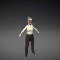 Denise videogames, 3dart, grandma, oldlady, zbrush