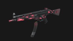 Little Bird MP5 rust, mp5, marmoset, substance, maya, game, gun, smg
