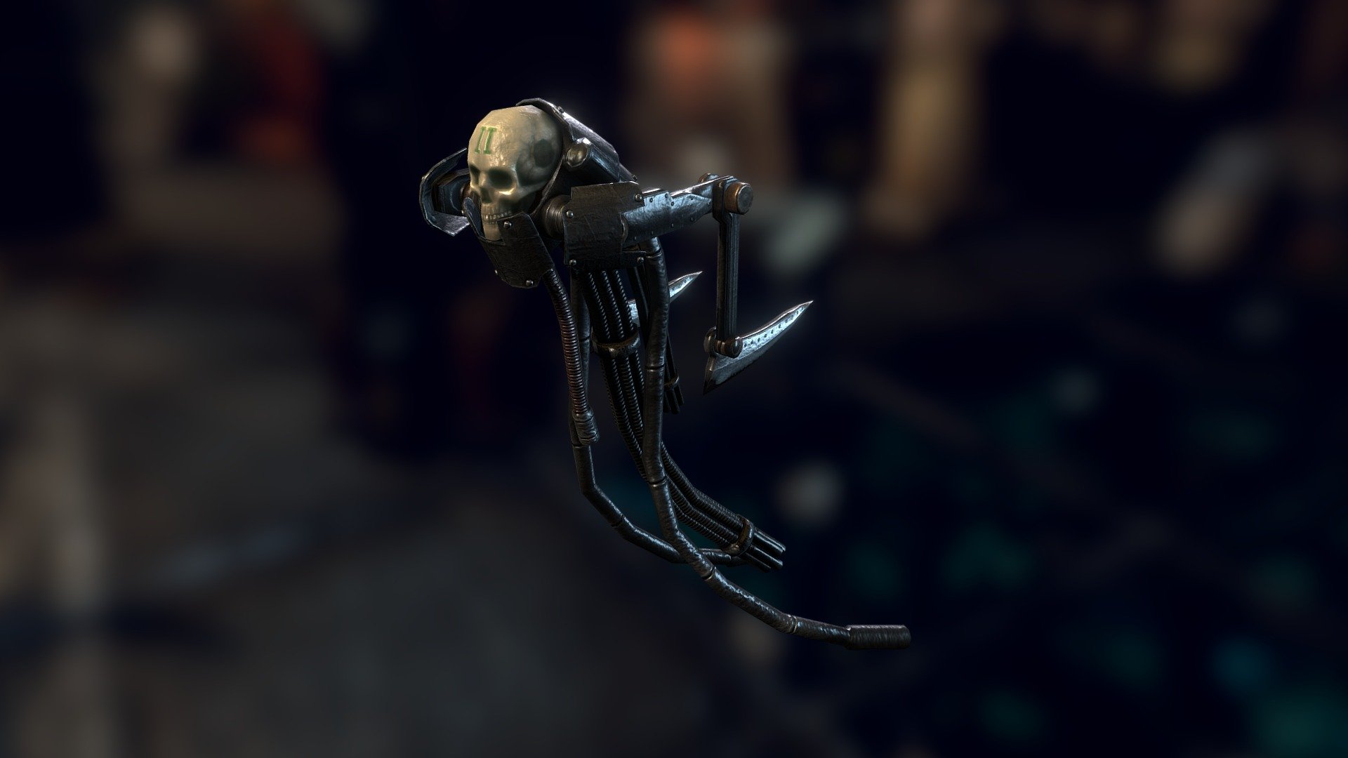 The Eradicators used to be special Servo-skulls (fashioned from the skulls of loyal servants of the Imperium of Man), scouring the labyrinths of the colossal voidships to get rid of all types of vermin that might find a nesting place under the Gothic decks. But now they have been corrupted by the forces of Chaos and try to find new life-forms to eradicate 3d model
