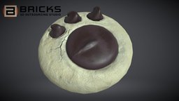 Paw Cookie gamereadyasset, 3dgameasset, bricks3dstudio, vietnam3dartoutsource, pawcookie, pawcookie3dmodel, pawcookie3dasset, pawcookiegameready, gamereadypawcookie