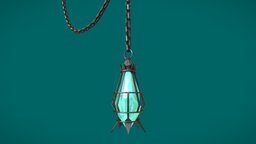 Crystal Lamp lamp, crystal, lampara, templo, lovecraft, substancepainter, substance, creature, temple