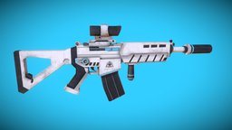 Shiroko Gun action, gunmodel, highschool, highschool_girl, militaryweapon, military, gun, anime, bluearchive, sig556, shiroko, shirokogun