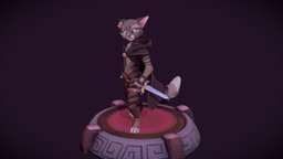 Hnoss // Personal Art cat, assassin, biped, 3dcoat, daggers, personal, oc, furry, character, 3d, art, zbrush
