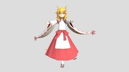 The Helpful Fox Senko-san cute, moe, loli, 3d_print, miko, senko, anime, highpoly, senko_san