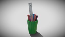 Marker Mug Green office, green, mug, marker, substancepainter, substance