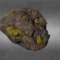 Ore light green asteroid, mine, silver, ready, diamond, meteor, emerald, metal, ore, coal, mineral, game, blender, blender3d, low, poly, stone