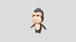 Character238 Gorilla body, monkey, toon, cute, little, baby, kid, toy, prop, fashion, mascot, ape, zoo, safari, gorilla, costume, kingkong, character, cartoon, animal, noai