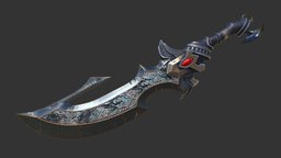 Fantasy_sword_4 armor, spear, creepy, long, slash, sharp, classic, bastard, scary, slice, crusher, weapon, knife, sword, fantasy, war, shield, blade