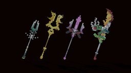 Varatha [Hades] greek, spear, mythology, trident, achilles, hades, pixel-art, blockbench, zagreus, low-poly, minecraft