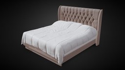 Game Ready | Bedroom Bed room, bed, furniture, props, lowpoly, home, gameready