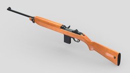 M1 Carbine rifle, grenade, assault, high, soldier, revolver, army, handgun, carbine, generic, semi, long, submachine, defense, equipment, firearm, vr, bullpup, ar, firearms, automatic, machine, battle, pistol, sniper, launcher, personal, semi-automatic, weapon, asset, game, 3d, low, poly, military, shotgun, gun, gear, war, "light", "multiple-barrel"