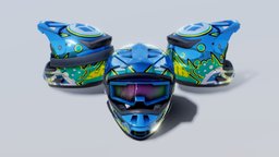 Fullface Motocross Helmet Mockup #2 rally, motorcycle, touring, vr, protection, dirty, mockup, safety, head, rubber, visor, motocross, plastik, mockup3d, asset, game, pbr, helmet, racing, gameasset, gear, race, rendering, gear-gears