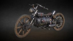 Wild West Motorcycle steampunk, motor, west, wild, motorcycle, diesel, dieselpunk, artstation, blender, vehicle, chair